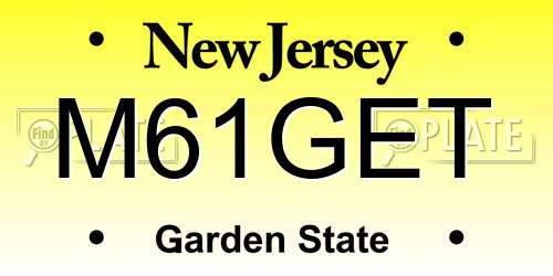 M61GET New Jersey License Plate