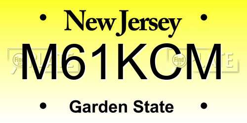 M61KCM New Jersey License Plate