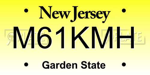 M61KMH New Jersey License Plate