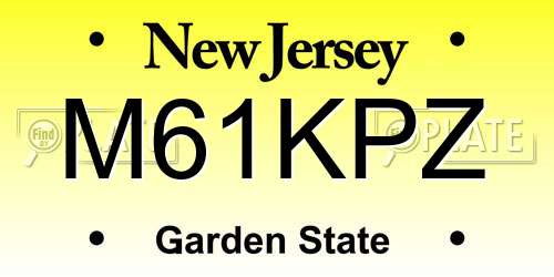 M61KPZ New Jersey License Plate
