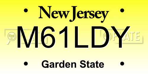 M61LDY New Jersey License Plate