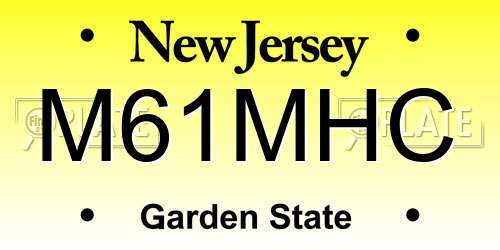 M61MHC New Jersey License Plate