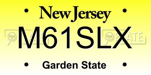 M61SLX New Jersey License Plate