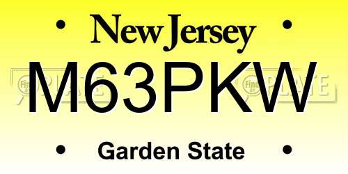 M63PKW New Jersey License Plate