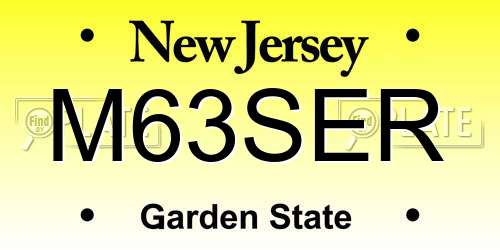M63SER New Jersey License Plate