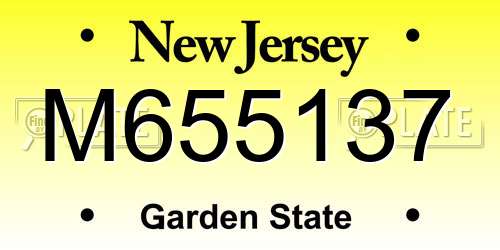M655137 New Jersey License Plate