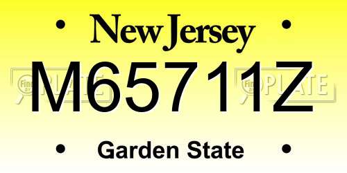 M65711Z New Jersey License Plate