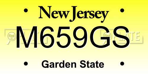 M659GS New Jersey License Plate