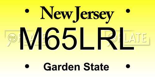 M65LRL New Jersey License Plate