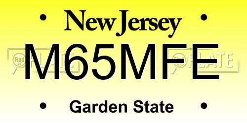 M65MFE New Jersey License Plate
