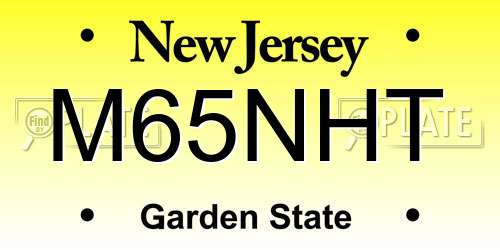 M65NHT New Jersey License Plate