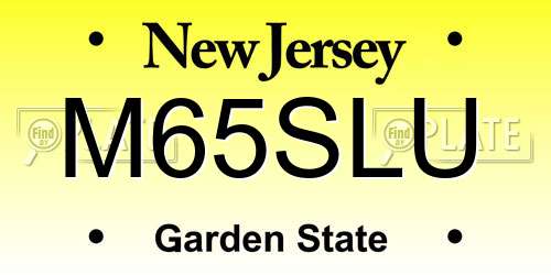 M65SLU New Jersey License Plate