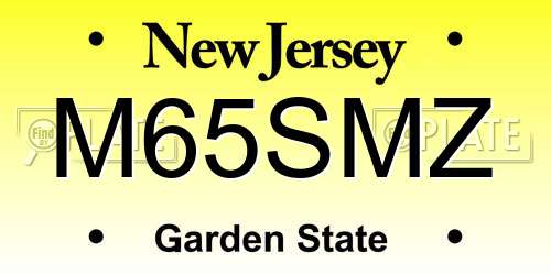 M65SMZ New Jersey License Plate