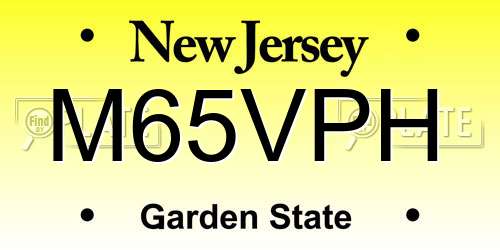 M65VPH New Jersey License Plate