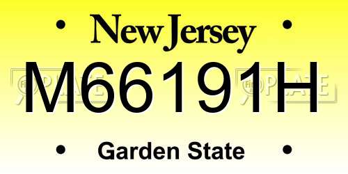 M66191H New Jersey License Plate