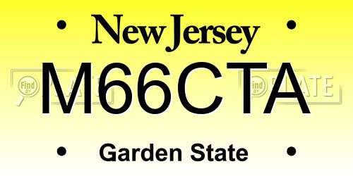 M66CTA New Jersey License Plate