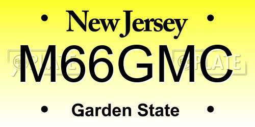 M66GMC New Jersey License Plate