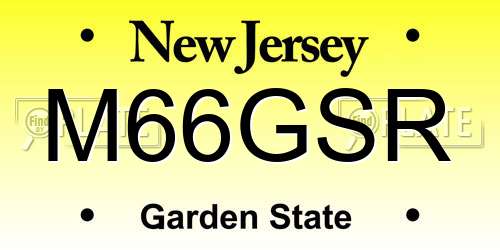 M66GSR New Jersey License Plate