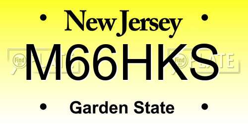 M66HKS New Jersey License Plate