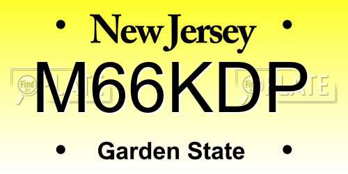 M66KDP New Jersey License Plate