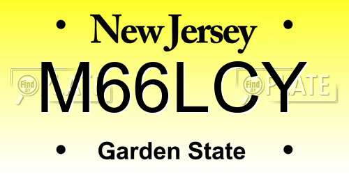 M66LCY New Jersey License Plate