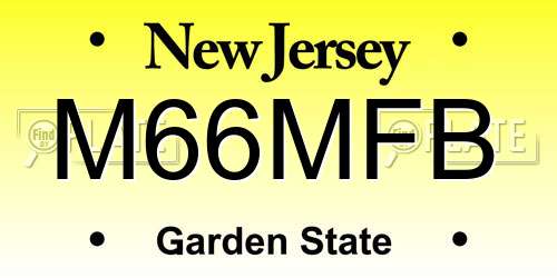M66MFB New Jersey License Plate