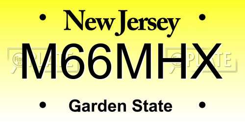 M66MHX New Jersey License Plate