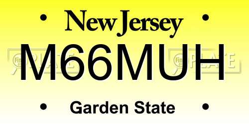 M66MUH New Jersey License Plate