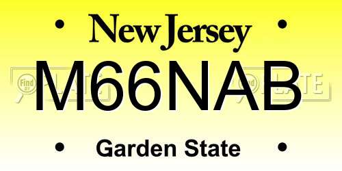M66NAB New Jersey License Plate