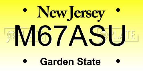 M67ASU New Jersey License Plate