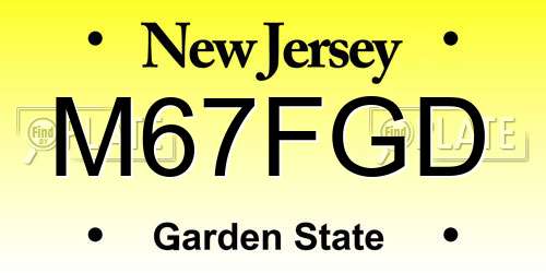 M67FGD New Jersey License Plate