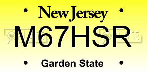 M67HSR New Jersey License Plate