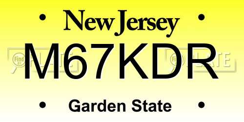 M67KDR New Jersey License Plate