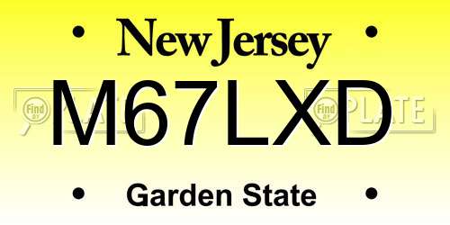 M67LXD New Jersey License Plate