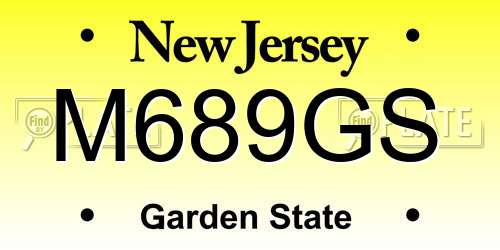 M689GS New Jersey License Plate