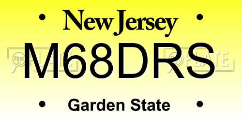 M68DRS New Jersey License Plate