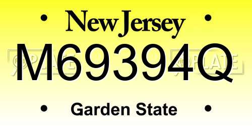 M69394Q New Jersey License Plate