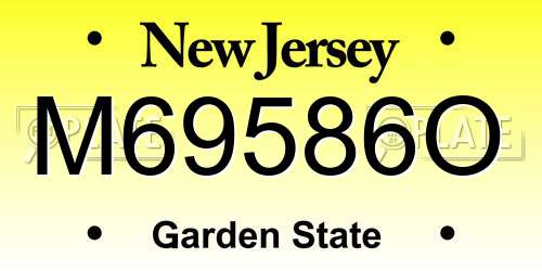 M69586O New Jersey License Plate