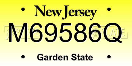M69586Q New Jersey License Plate