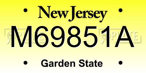 M69851A New Jersey License Plate