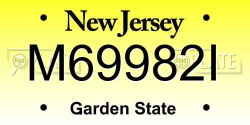 M69982I New Jersey License Plate