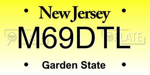M69DTL New Jersey License Plate