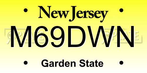 M69DWN New Jersey License Plate