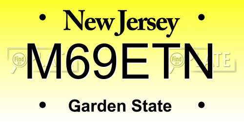 M69ETN New Jersey License Plate