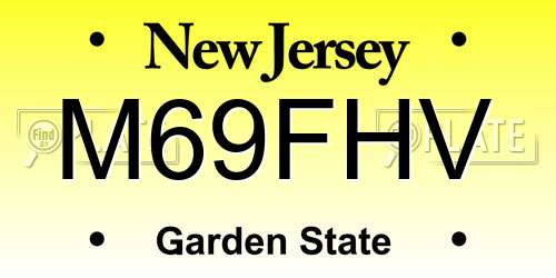 M69FHV New Jersey License Plate