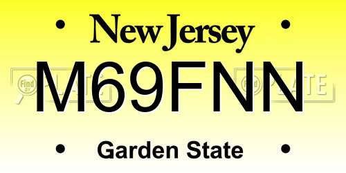 M69FNN New Jersey License Plate