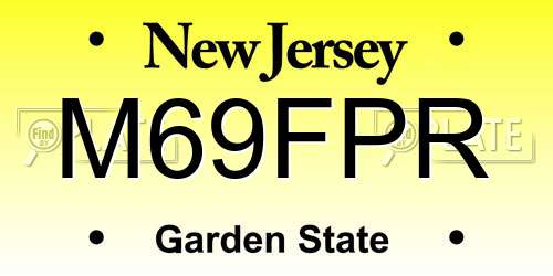 M69FPR New Jersey License Plate