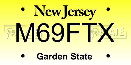 M69FTX New Jersey License Plate