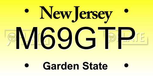 M69GTP New Jersey License Plate