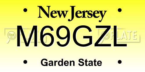 M69GZL New Jersey License Plate
